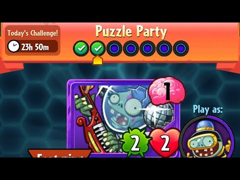 plants vs zombies heroes puzzle party today